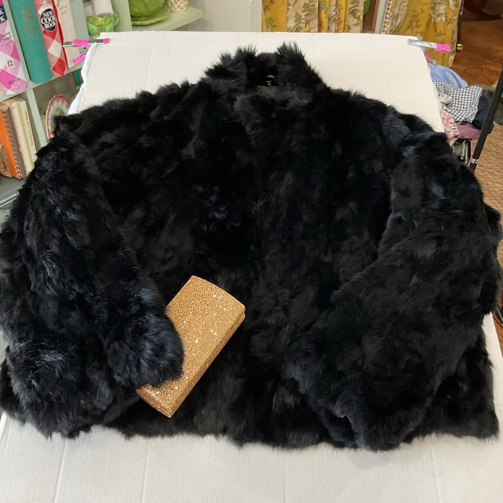 Raffaelo 80s Mob Wives Faux Fur Leather Jacket